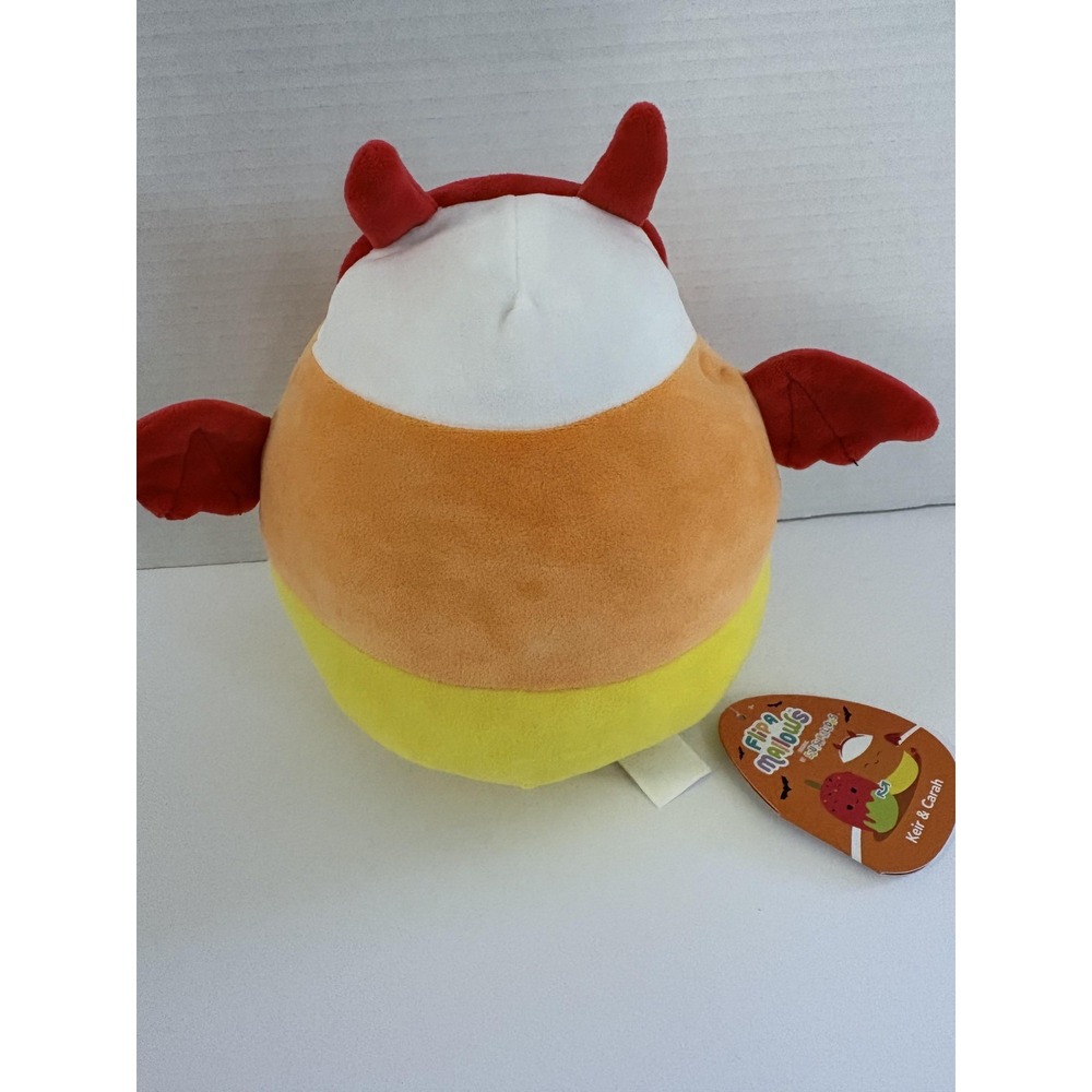 Squishmallows FlipAMallows Keir Carah Halloween‎ Candy Corn Devil Strawberry 8" - Picture 4 of 7